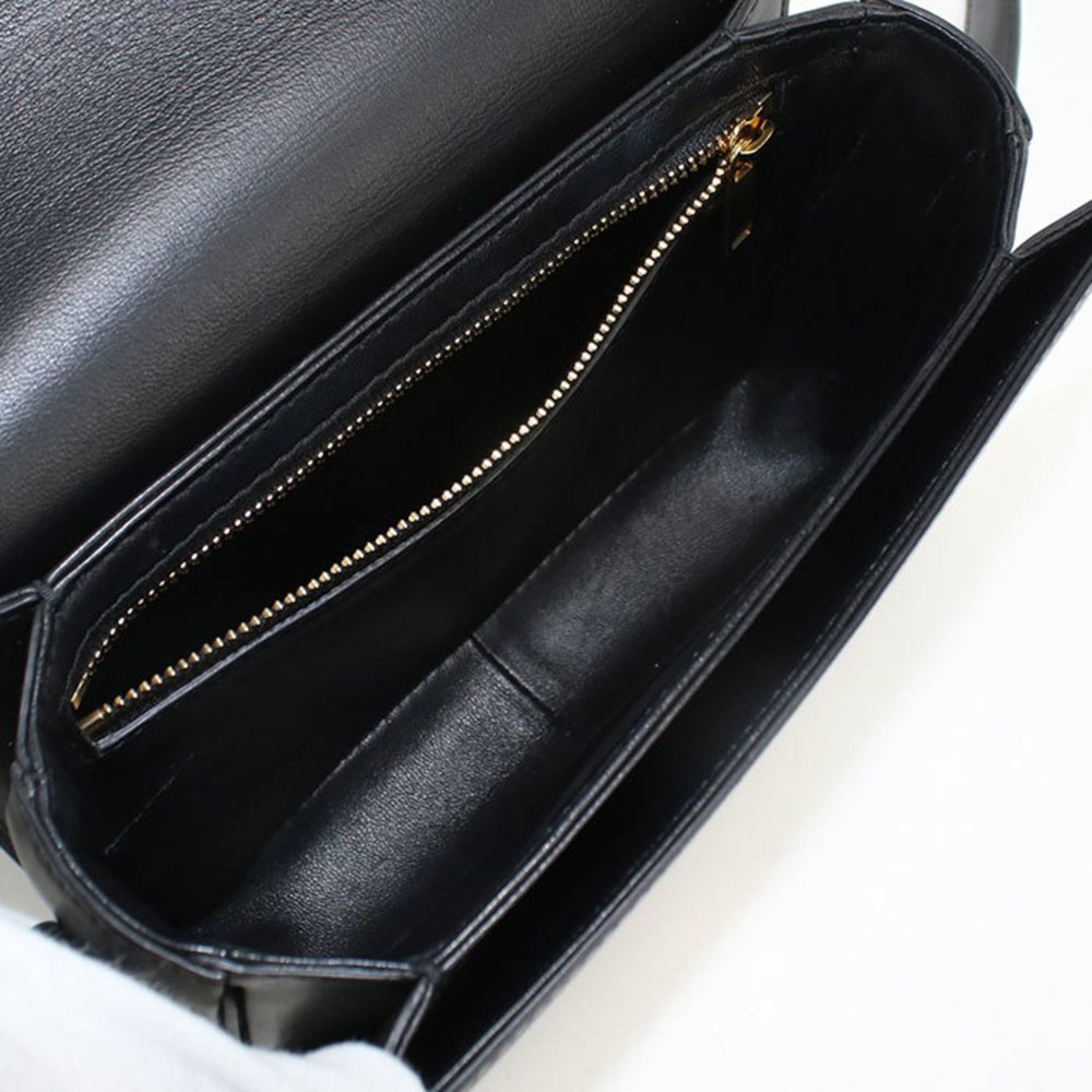 CELINE Triomphe Crossbody Shoulder Bag, Women's, Black - Picture 3 of 9